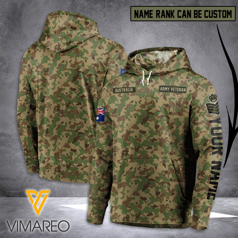 Personalized Australian Army Hoodie 3D Printed MAY-QH14