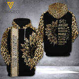 MH JANUARY GIRL LEOPARD  HOODIE 3D PRINTED MAR-QH08