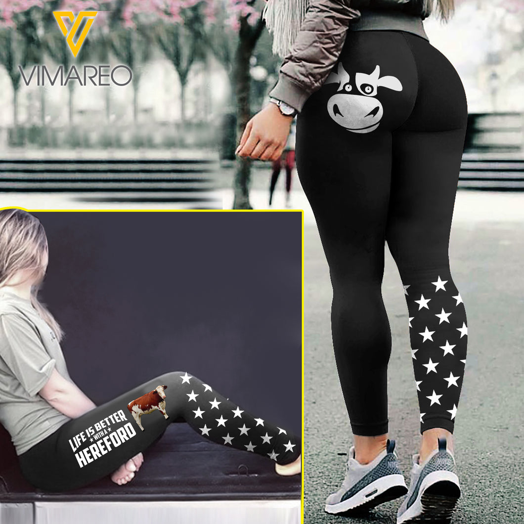 Life Is Better With A Hereford Cattle Legging SEP-MQ20