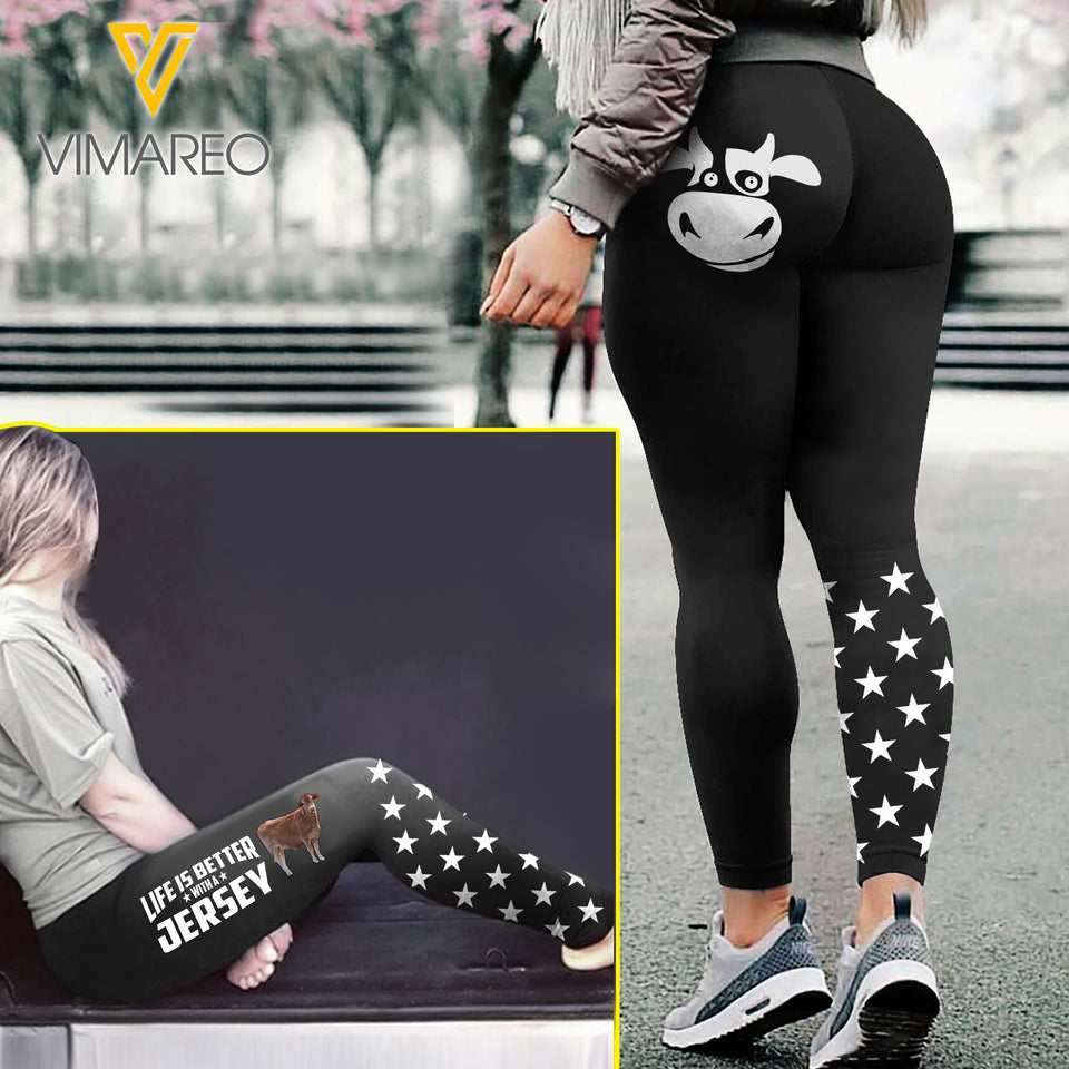 Life Is Better With A Jersey Cattle Legging SEP-MQ20