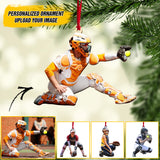 Personalized Image Softball Catcher Christmas Wood Ornament Printed 22OCT-DT04