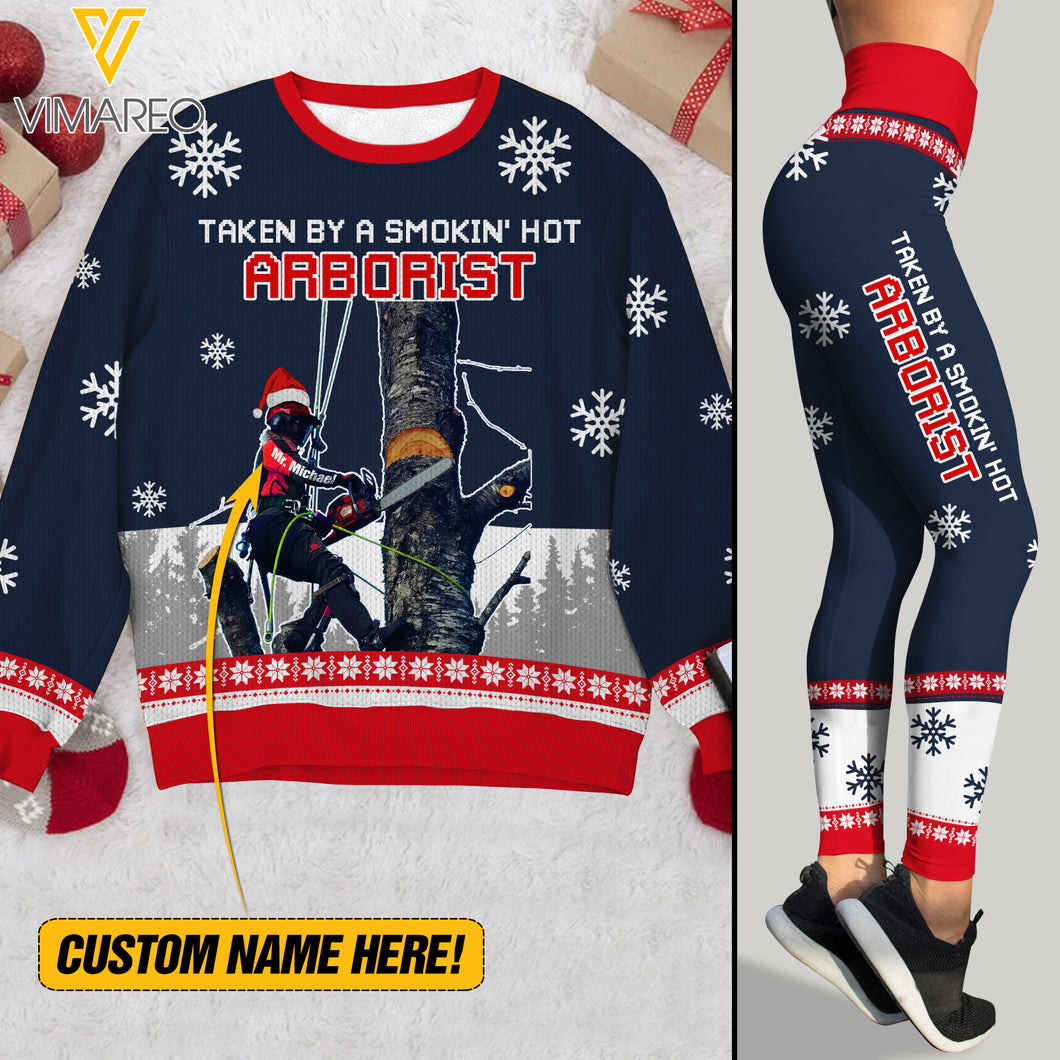 PERSONALIZED TAKEN BY A SMOKIN' HOT ARBORIST WOOL SWEATER + LEGGING DEC-DT01