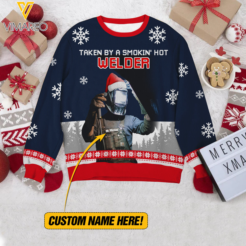 PERSONALIZED TAKEN BY A SMOKIN' HOT WELDER WOOL SWEATER + LEGGING DEC-DT01