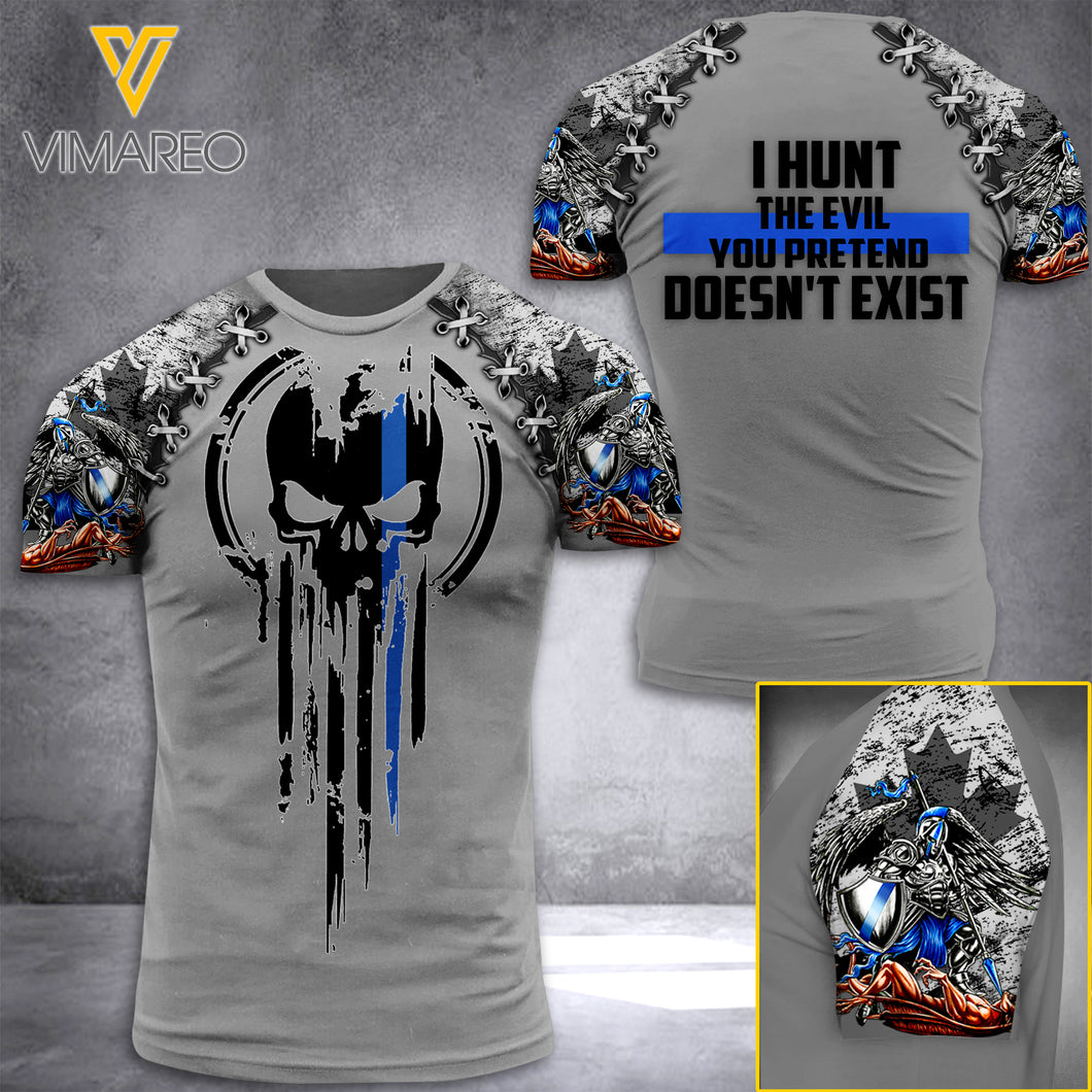CANADA THIN BLUE LINE TSHIRT 3D PRINTED JUL-HQ28