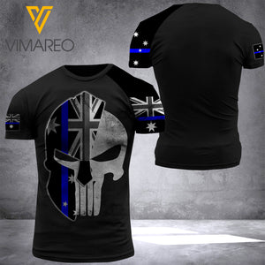 AUSTRALIAN THIN BLUE LINE TSHIRT 3D PRINTED APR-QH27