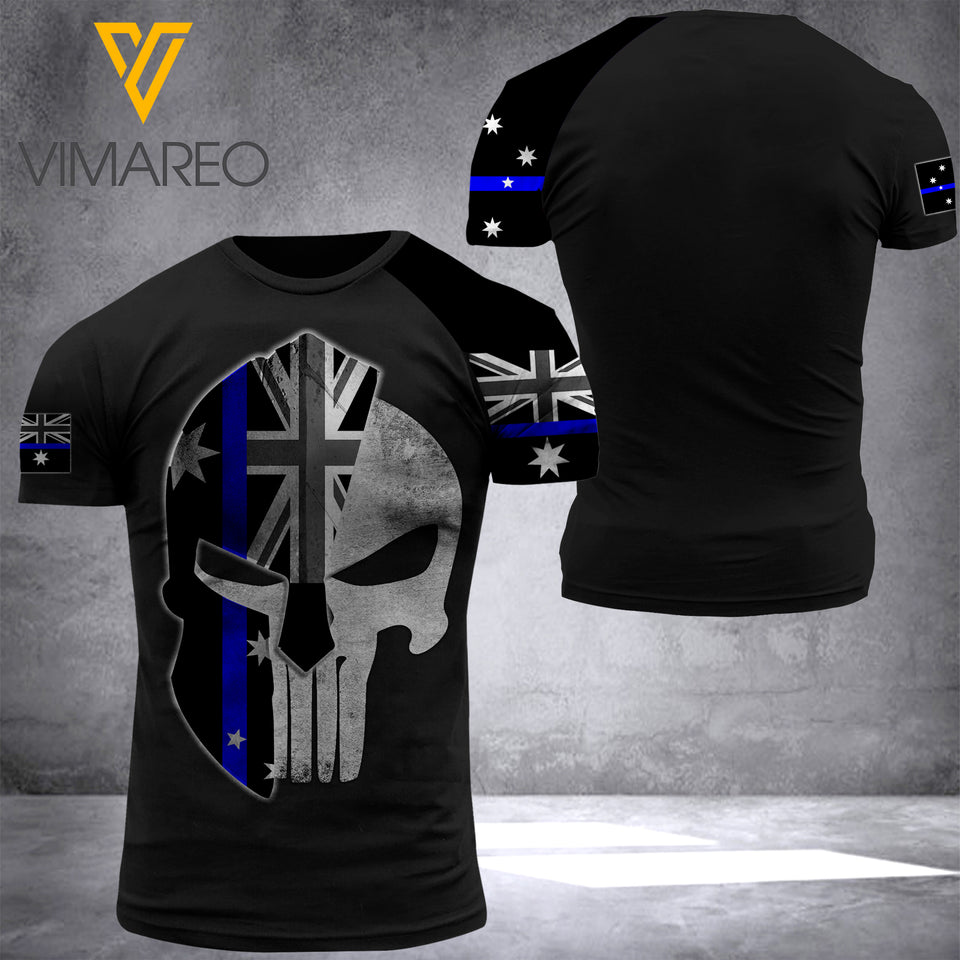 AUSTRALIAN THIN BLUE LINE TSHIRT 3D PRINTED APR-QH27