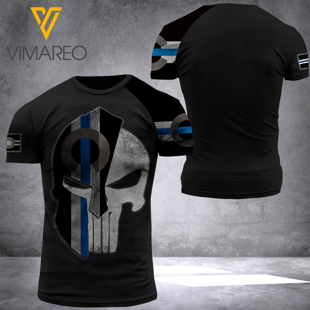 COLORADO THIN BLUE LINE TSHIRT 3D PRINTED APR-QH29