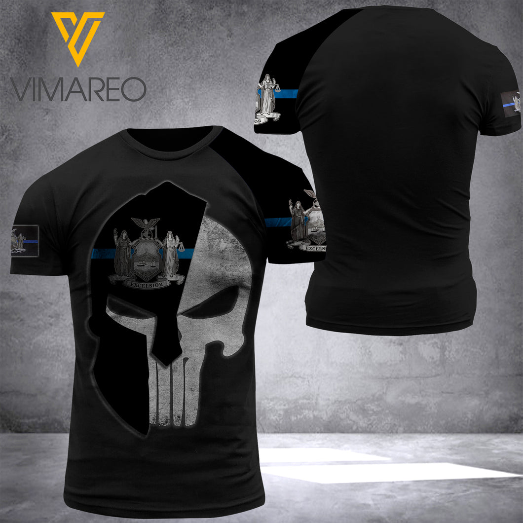 NEW YORK THIN BLUE LINE TSHIRT 3D PRINTED APR-QH29
