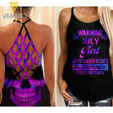 July Girl Criss-Cross Open Back Camisole Tank Top MAR-DT13