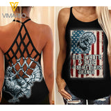 Turkey Criss-Cross Open Back Camisole Tank Top MAR-QH17