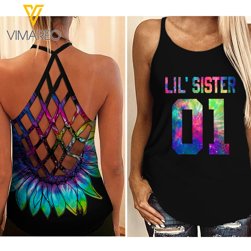 Sister 01 Criss-Cross Open Back Camisole Tank Top MAR-QH27