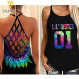 Sister 01 Criss-Cross Open Back Camisole Tank Top MAR-QH27