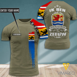 PERSONALIZED Zeeuw TSHIRT 3D PRINTED JUL-DT24