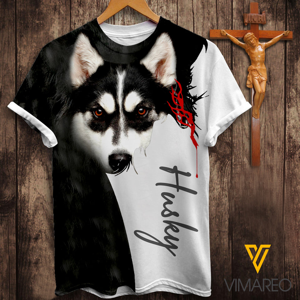 MH HUSKY DOG TSHIRT 3D PRINTED FEB-QH17