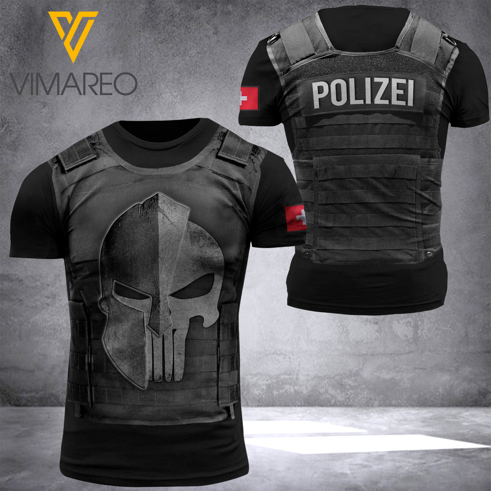SWISS POLIZIA TSHIRT 3D PRINTED APR-QH28