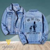 Horse And Dog And She Lived Happily Ever After Denim Jacket Printed SEP-HQ22
