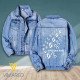 Human Dog And Horse Never Walk Alone Denim Jacket Printed SEP-MQ22