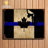 Canada Thin Blue Line Metal Sign MAY-MQ12