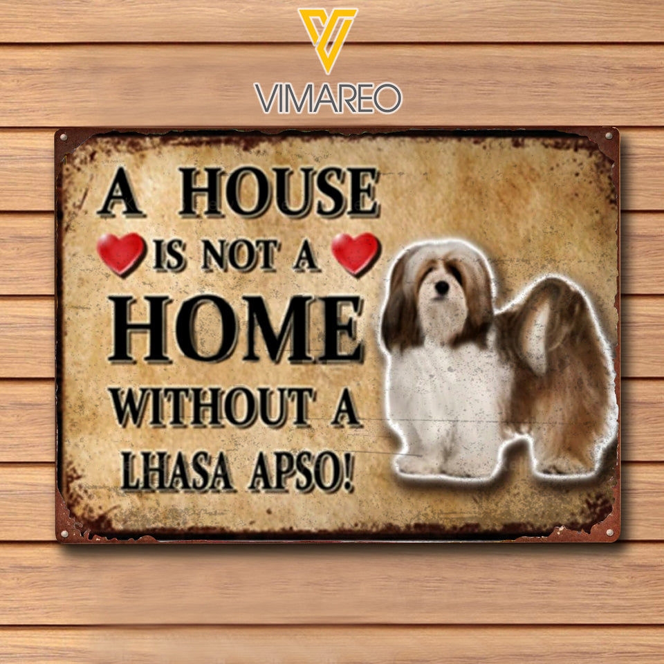 Lhasa Apso Dog Metal Sign MAY-LN12