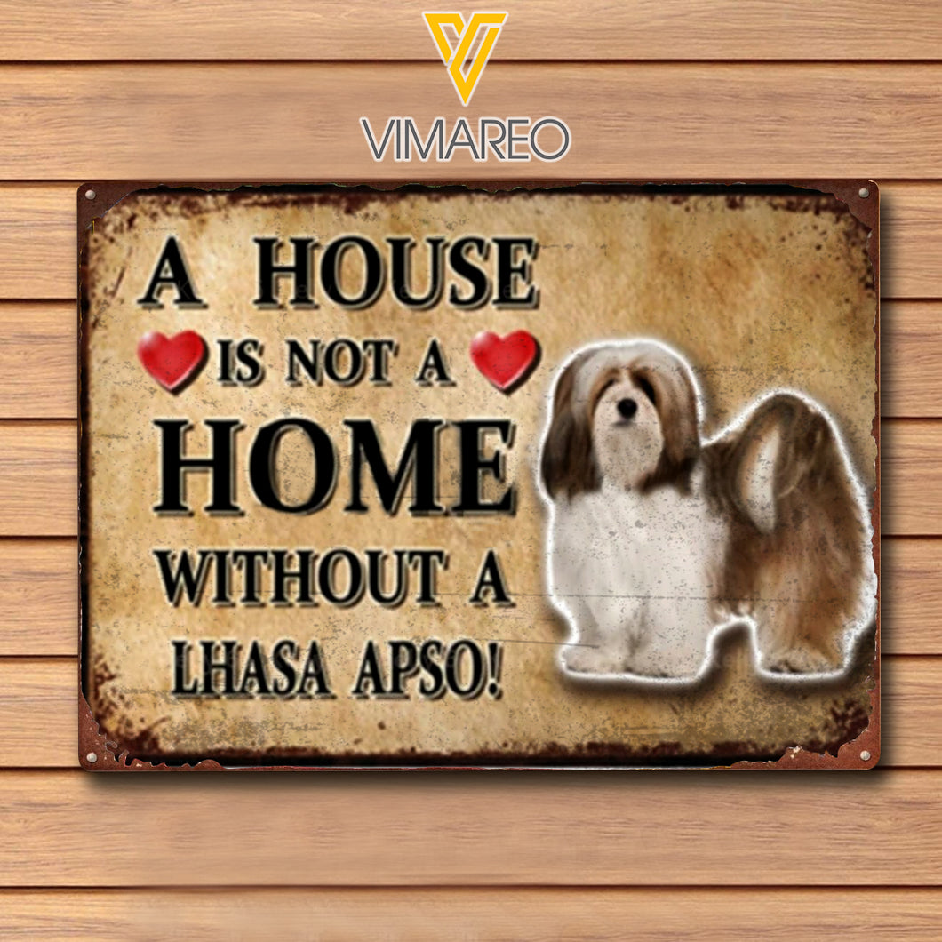 Lhasa Apso Dog Metal Sign MAY-LN12