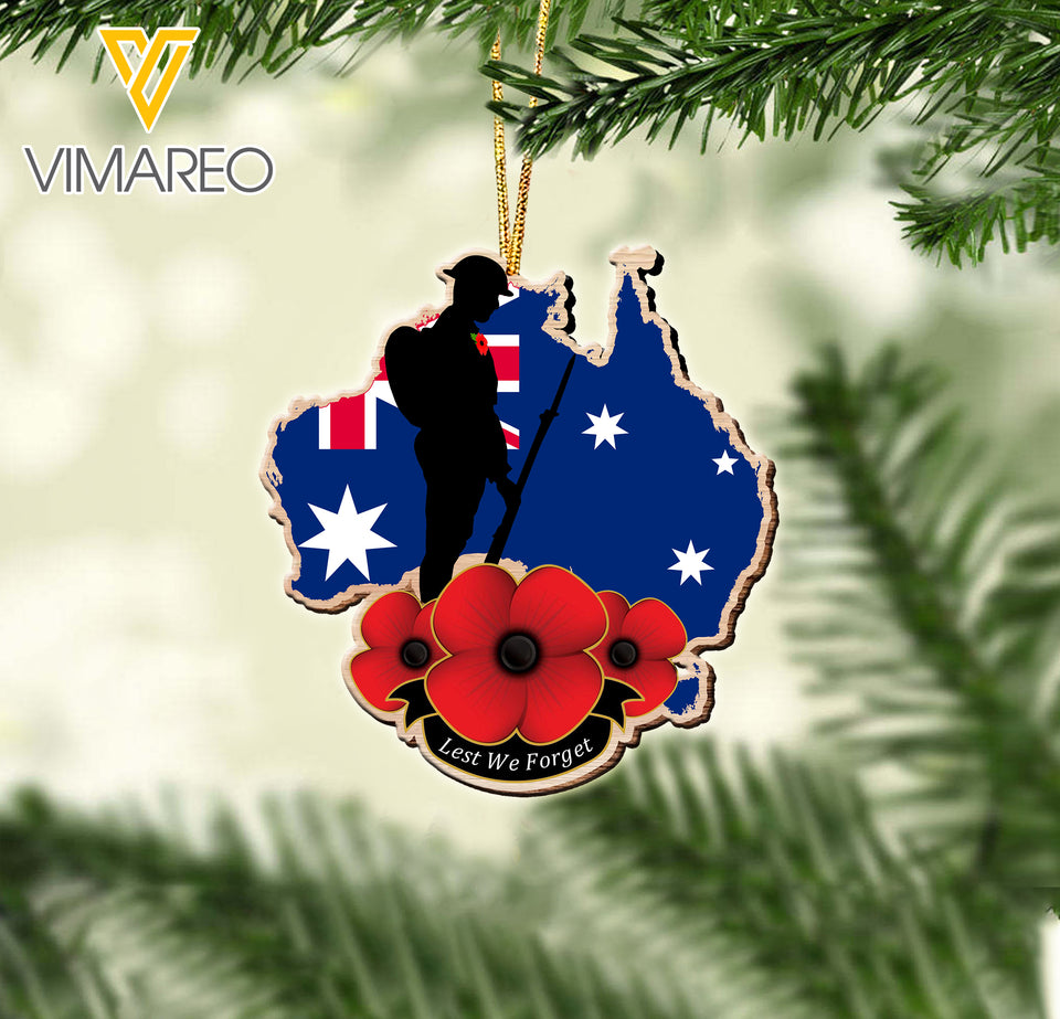 AUSTRALIAN LEST WE FORGET ORNAMENT CHRISTMAS NOV-MA20