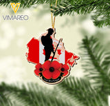 CANADIAN LEST WE FORGET WOOD ORNAMENT CHRISTMAS NOV-MA20