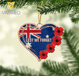 AUSTRALIAN LEST WE FORGET WOOD ORNAMENT CHRISTMAS NOV-LN20