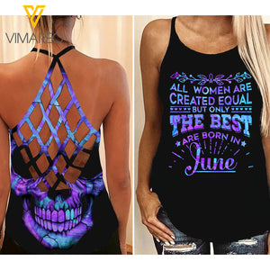 JUNE GIRL Criss-Cross Open Back Camisole Tank Top MAR-QH13