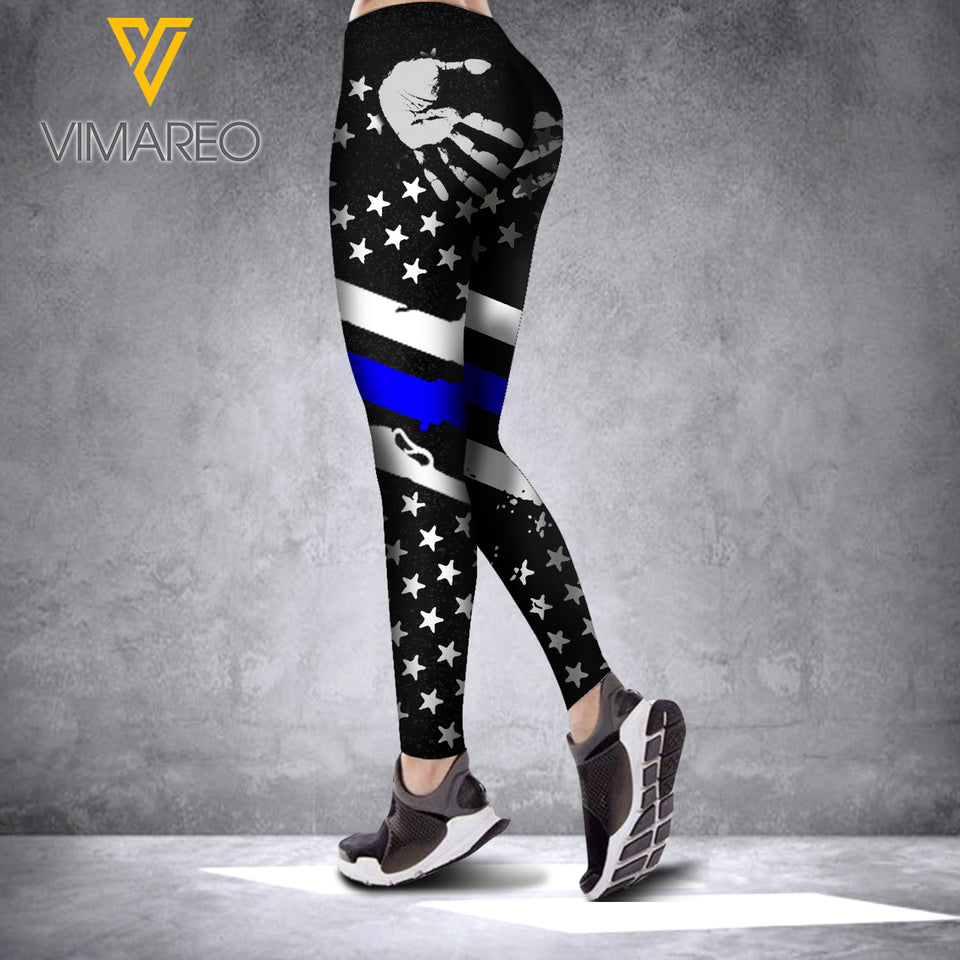 POLICE CRISS-CROSS TANK TOP/LEGGING