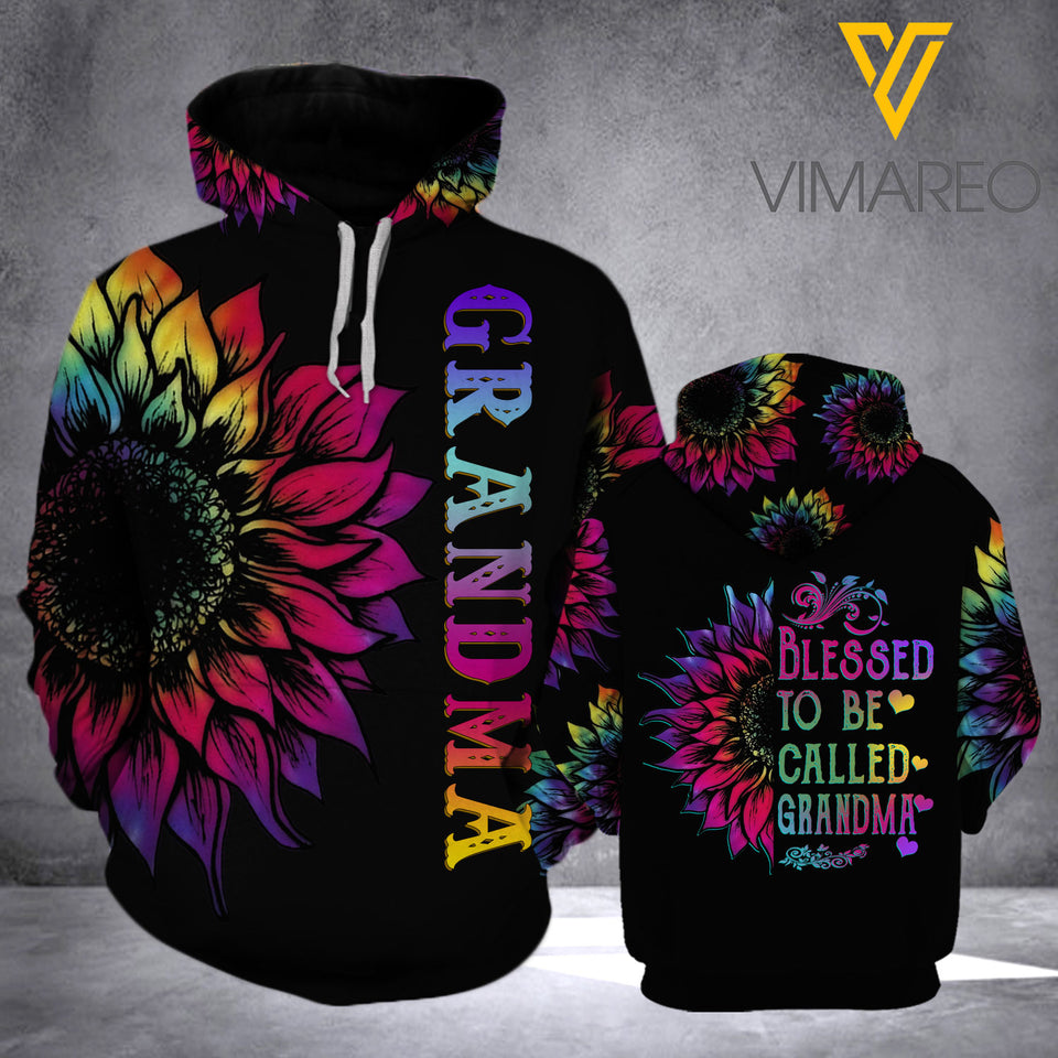 KHMD BLESSED TO BE CALLED GRANDMA HOODIE 3D PRINTED