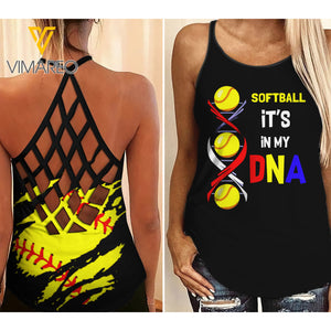KHMD SOFTBALL DNA Criss-Cross Tank Top