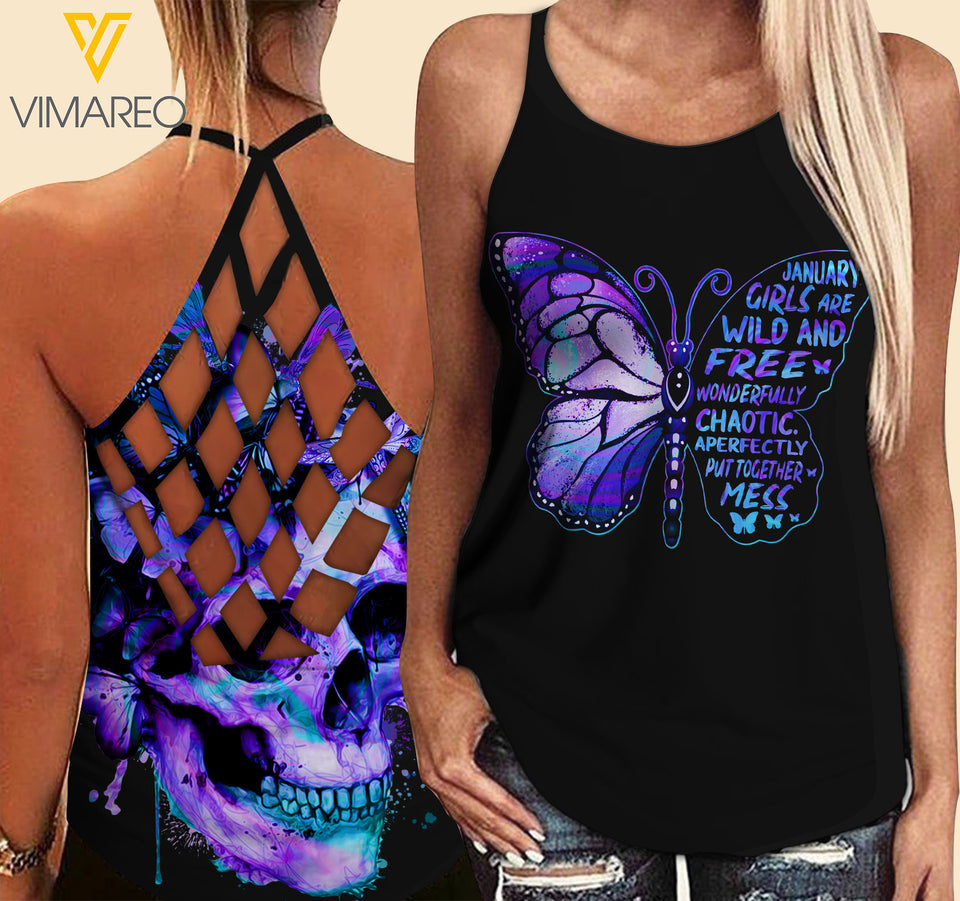 KHMD JANUARY GIRL Criss-Cross THICK THIGHS Tank Top Legging