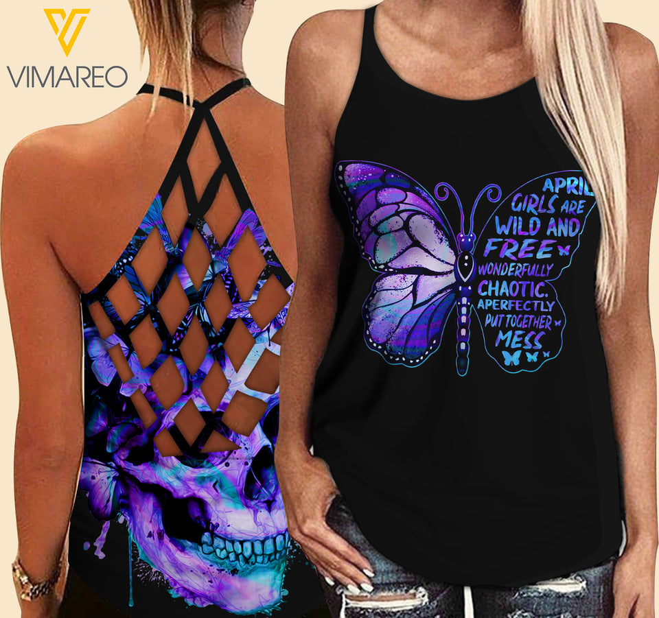 KHMD APRIL GIRL Criss-Cross CHAOTIC Tank Top Legging