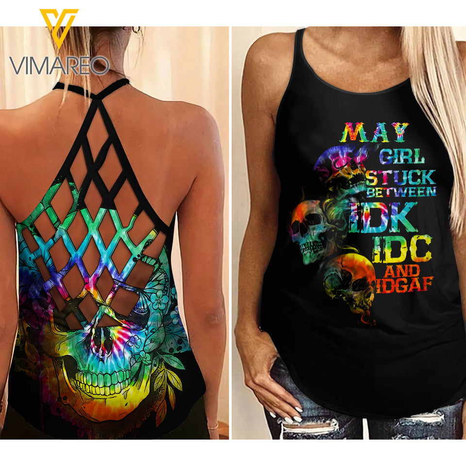 KHMD MAY GIRL Criss-Cross Tank Top