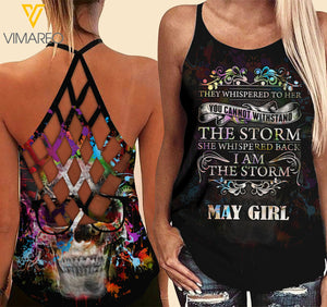 KHMD MAY GIRL Criss-Cross Tank Top