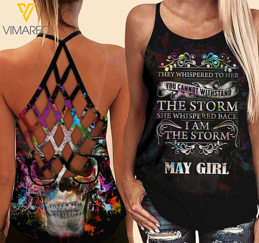 KHMD MAY GIRL Criss-Cross Tank Top