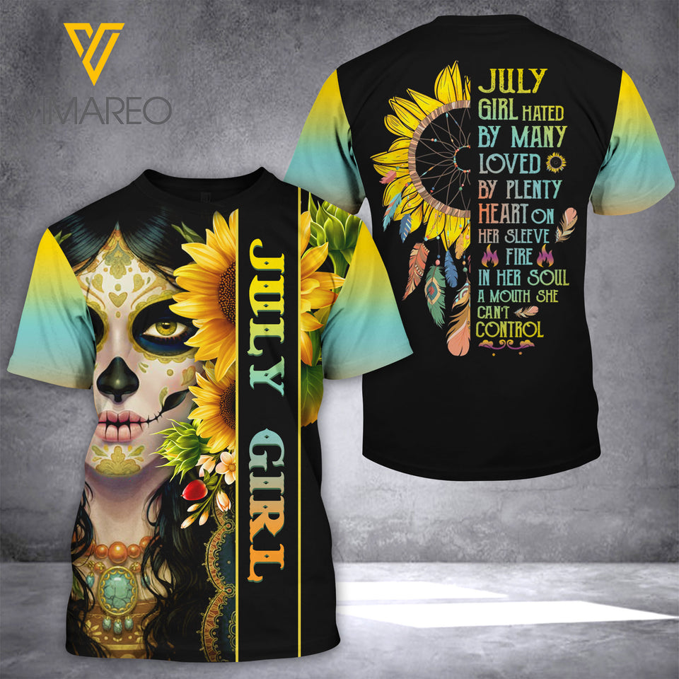 KHMD JULY GIRL CONTROL T SHIRT 3D PRINTED