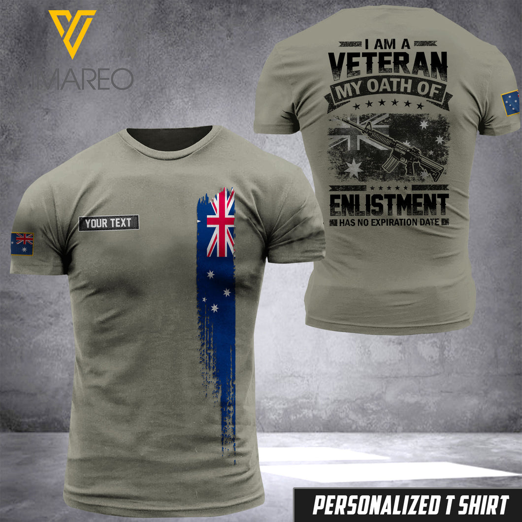 KHMD Customized VETERAN AU 3D Printed Shirt 1805