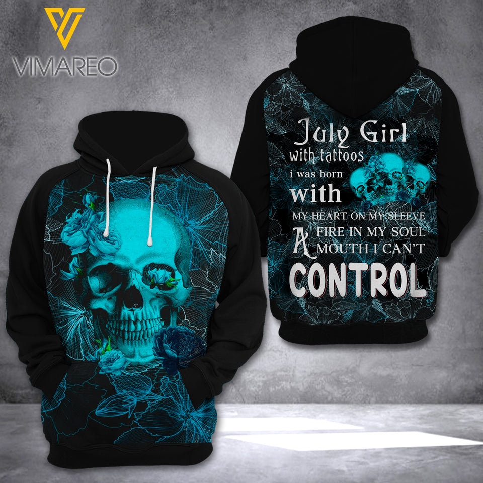 KHMD JULY GIRLS CONTROL HOODIE 3D PRINTED
