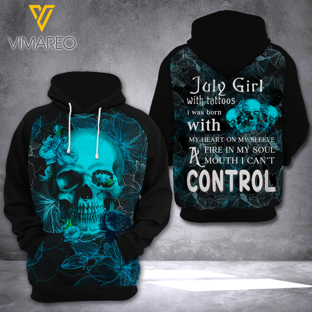 KHMD JULY GIRLS CONTROL HOODIE 3D PRINTED