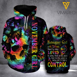 LKH NOVEMBER GIRL CONTROL HOODIE 3D PRINTED HTQ0103
