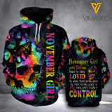 LKH NOVEMBER GIRL CONTROL HOODIE 3D PRINTED HTQ0103