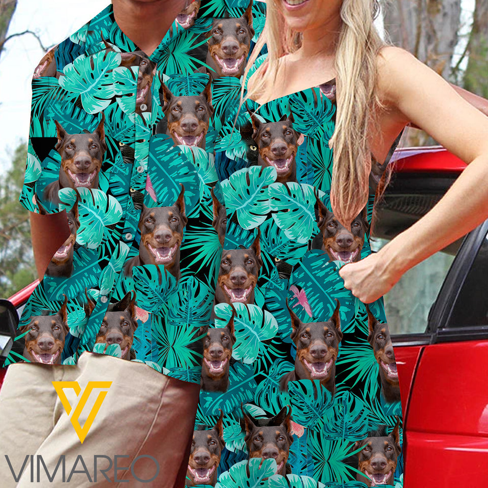 KHMD Dog Doberman Women's Dress / Hawaii 3d printed