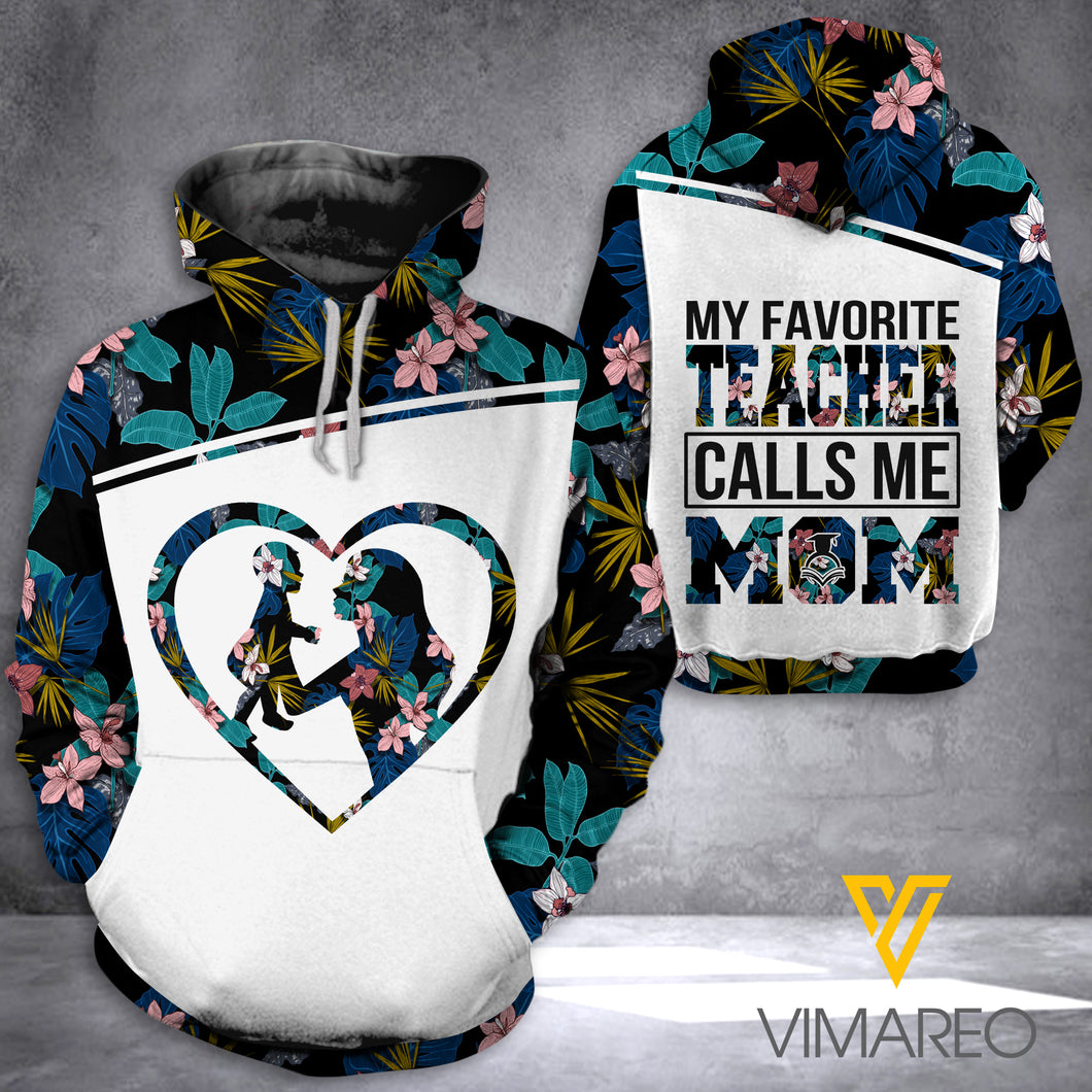 KHMD CALLS ME MOM TEACHER HOODIE 3D PRINTED 0504