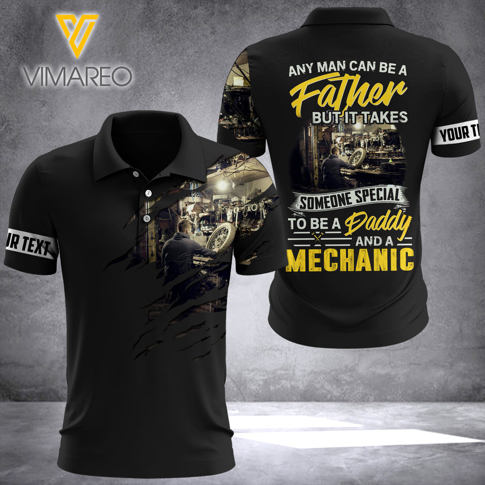 KHMD FATHER'S DAY MECHANIC POLO SHIRT 3D PRINTED