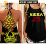 KHMD CUSTOM SOFTBALL Girl Criss-Cross Tank Top 0704