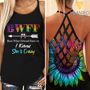 KHMD 3 UP 3 DOWN BWFF Criss-Cross Tank Top 1006