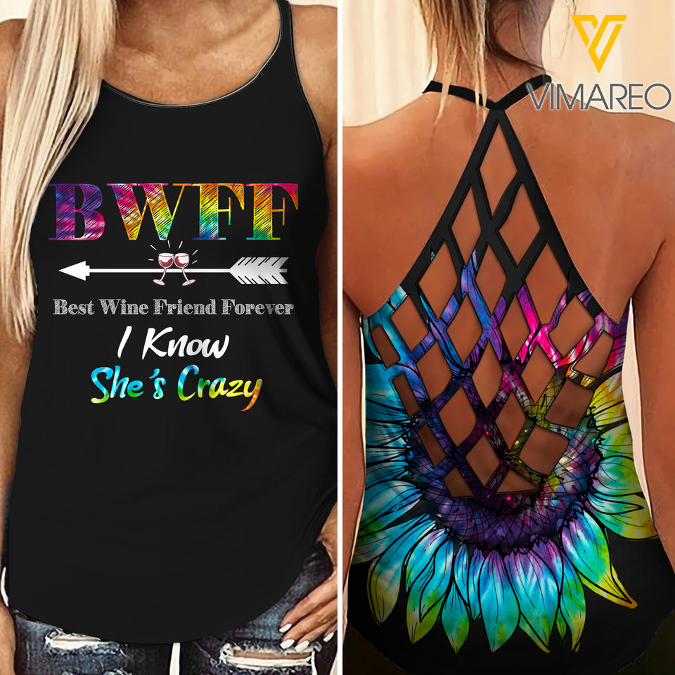 KHMD 3 UP 3 DOWN BWFF Criss-Cross Tank Top 1006