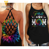 KHMD PITBULL MOM Criss-Cross Tank Top 1204