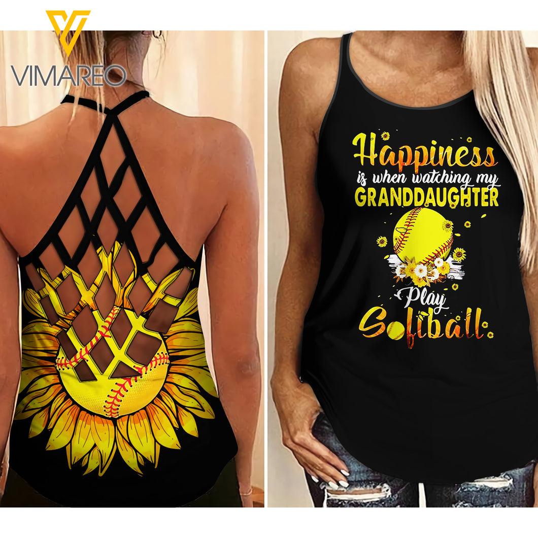 KHMD GRANDDAUGHTER SOFTBALL Criss-Cross Tank Top 1604